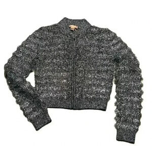 Michael Kors Collection Tinsel Spark;e bomber jacket SweaterSize Small NWT